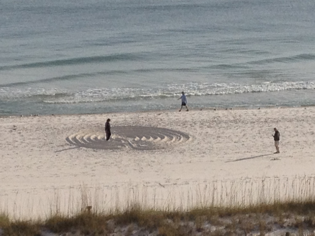 Beach labyrinth